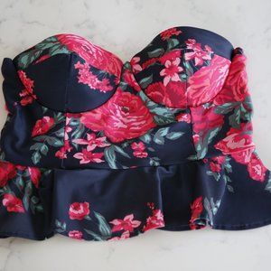 Albion Fit Peplum Top, Antigua Floral, M